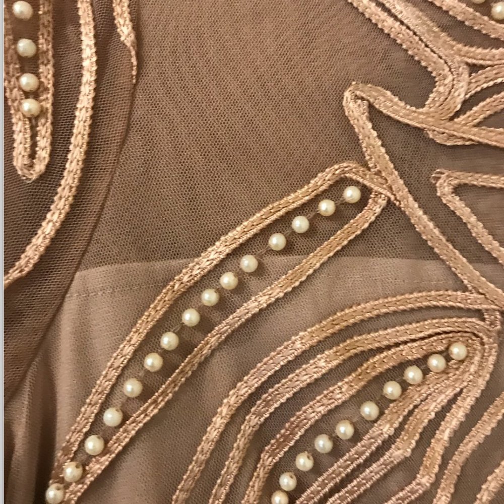 Js Collections Pearl Beaded Soutache Column Gown - image 4